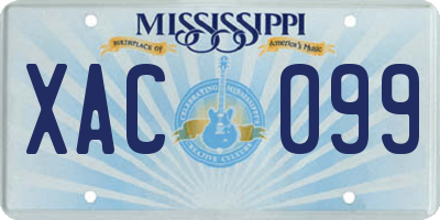 MS license plate XAC099