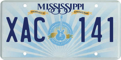 MS license plate XAC141