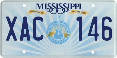 MS license plate XAC146