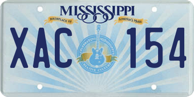 MS license plate XAC154