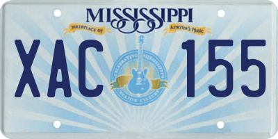 MS license plate XAC155