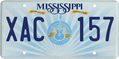 MS license plate XAC157
