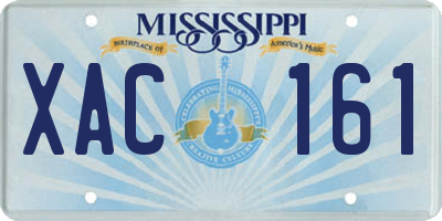 MS license plate XAC161