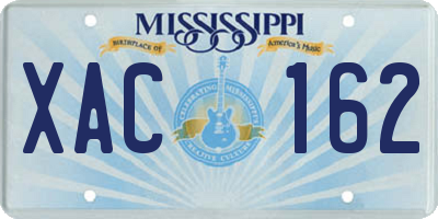 MS license plate XAC162