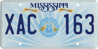 MS license plate XAC163