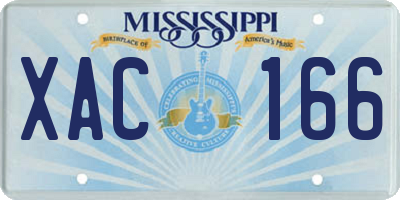 MS license plate XAC166