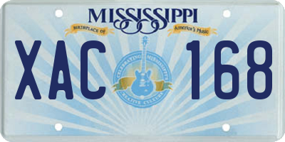 MS license plate XAC168