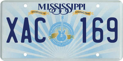 MS license plate XAC169