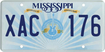 MS license plate XAC176