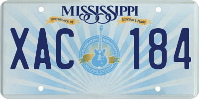 MS license plate XAC184