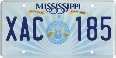 MS license plate XAC185