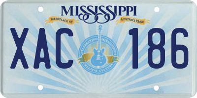 MS license plate XAC186