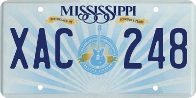 MS license plate XAC248