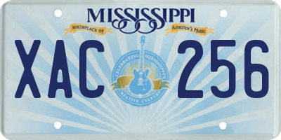 MS license plate XAC256