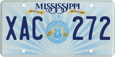 MS license plate XAC272