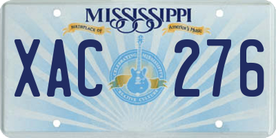 MS license plate XAC276