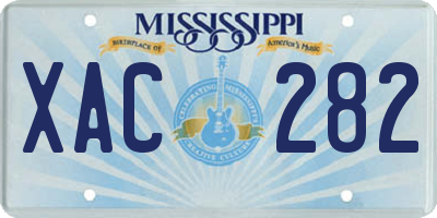 MS license plate XAC282