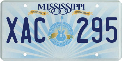 MS license plate XAC295