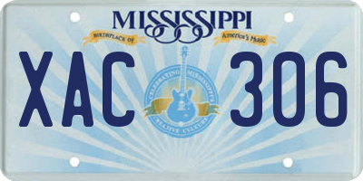 MS license plate XAC306