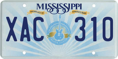 MS license plate XAC310