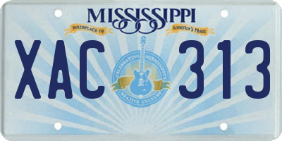 MS license plate XAC313