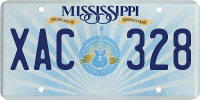 MS license plate XAC328