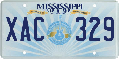 MS license plate XAC329