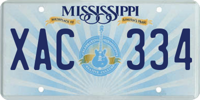 MS license plate XAC334