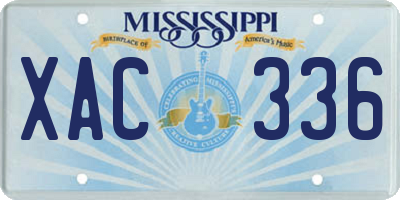 MS license plate XAC336