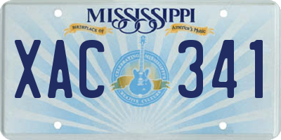 MS license plate XAC341