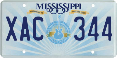 MS license plate XAC344