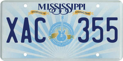 MS license plate XAC355