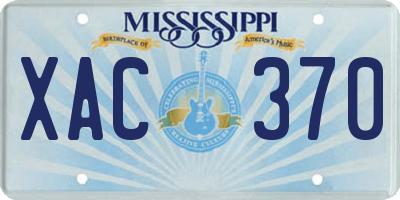 MS license plate XAC370