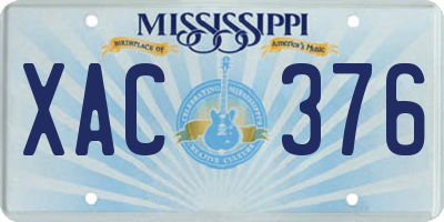 MS license plate XAC376