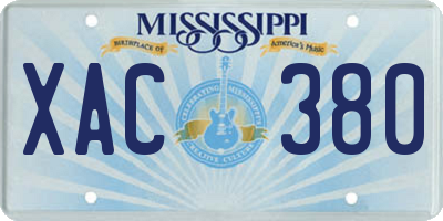 MS license plate XAC380