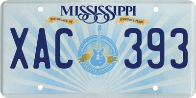 MS license plate XAC393