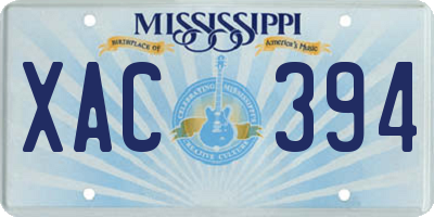 MS license plate XAC394