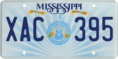 MS license plate XAC395