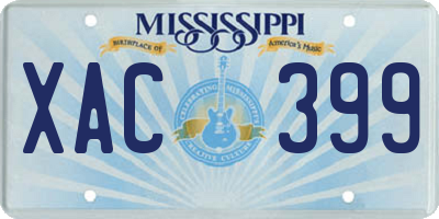 MS license plate XAC399