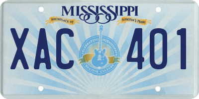 MS license plate XAC401