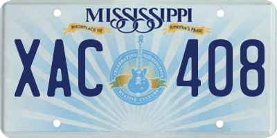 MS license plate XAC408