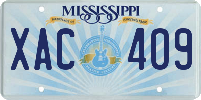 MS license plate XAC409