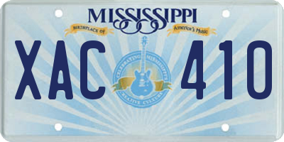 MS license plate XAC410