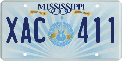 MS license plate XAC411
