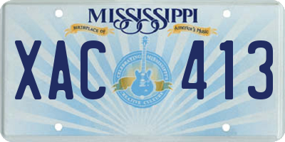 MS license plate XAC413