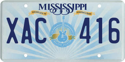 MS license plate XAC416