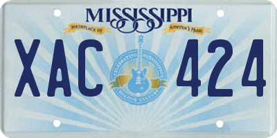 MS license plate XAC424