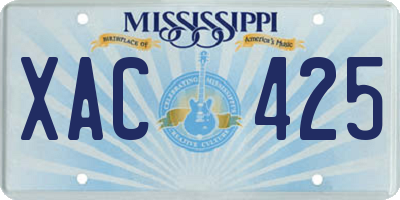 MS license plate XAC425