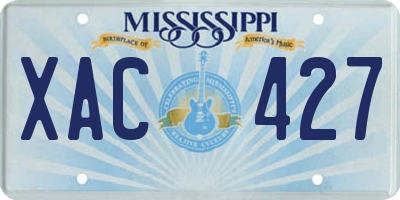 MS license plate XAC427