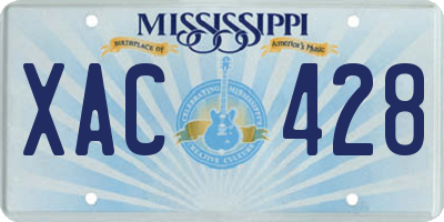 MS license plate XAC428